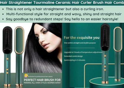 Professional Electric Hair Straightener Comb Brush